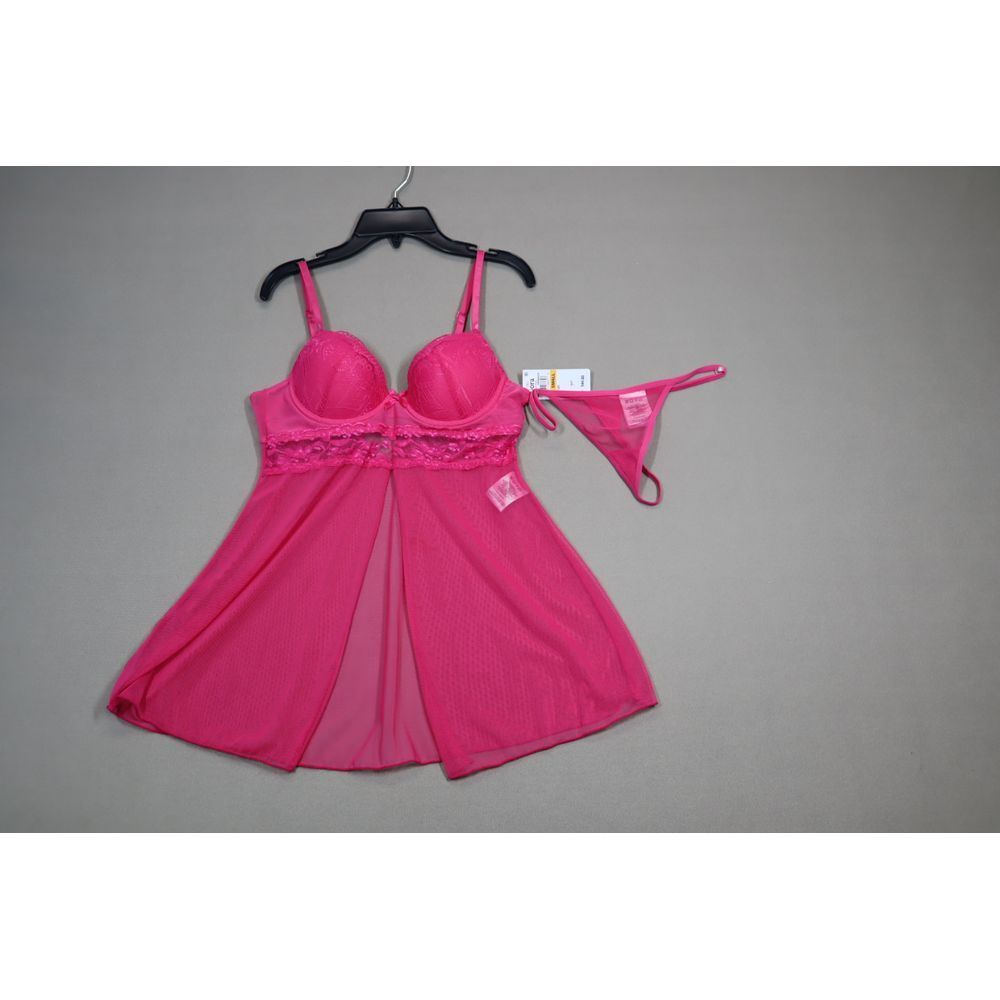 Flora Nikrooz Pink Heart Lingerie Set Size S